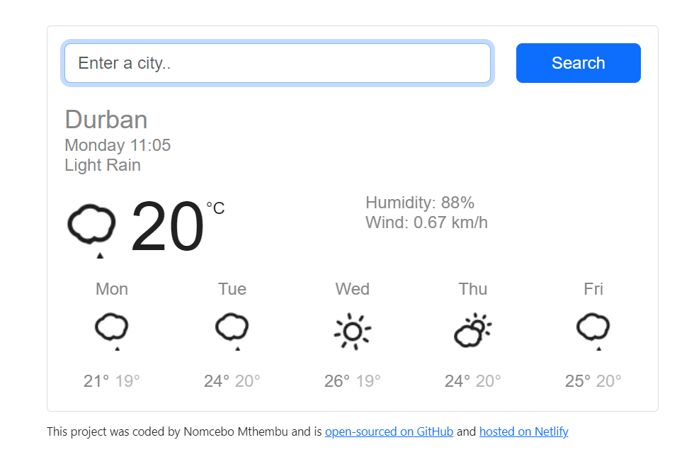 Weather App preview